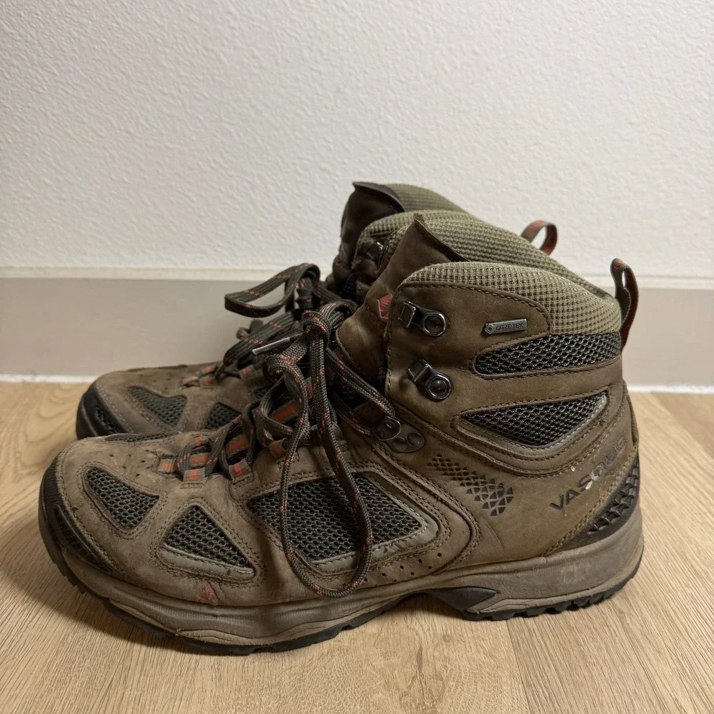 Vasque Breeze III GTX Hiking Boots Mens‎ 11.5 Brown Waterproof Vibram Gore-Tex